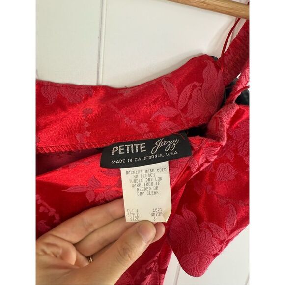 Vintage Petite Jazz Vintage Coquette Dress Bridgerton Red Size 6 California - Picture 2 of 7